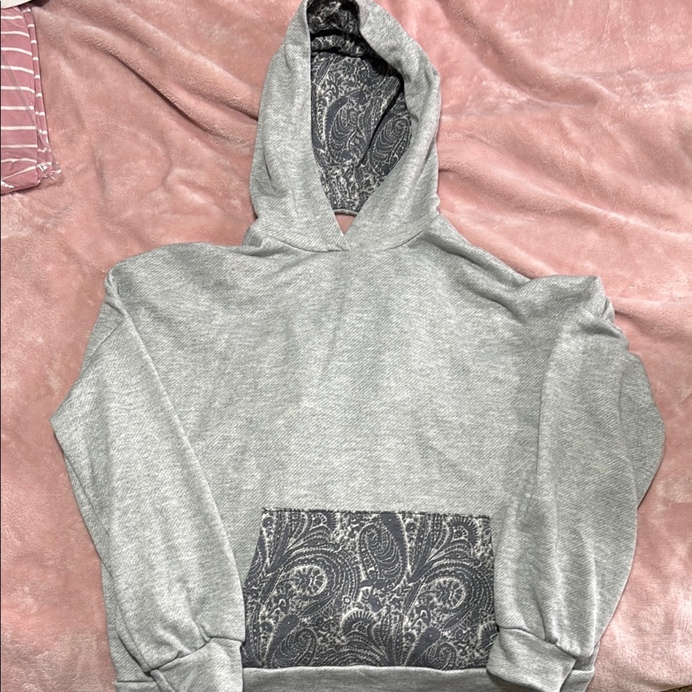 Gray Paisley Hoodie